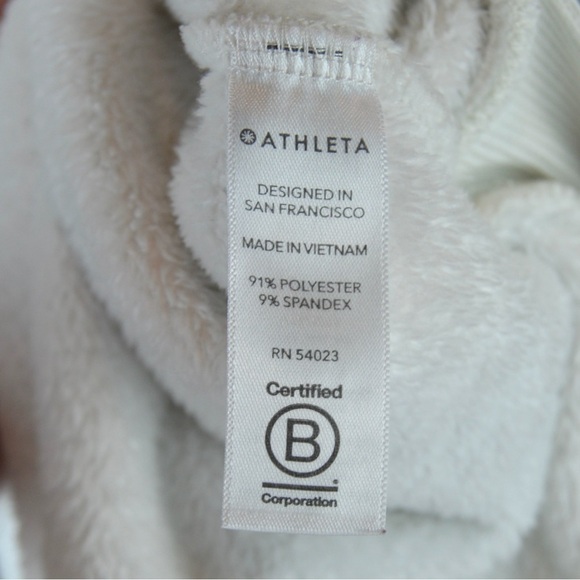 Athleta‎ Double Cozy Karma Funnel Neck Sweatshirt, Sea Salt White Size XS 511446 - Picture 8 of 9
